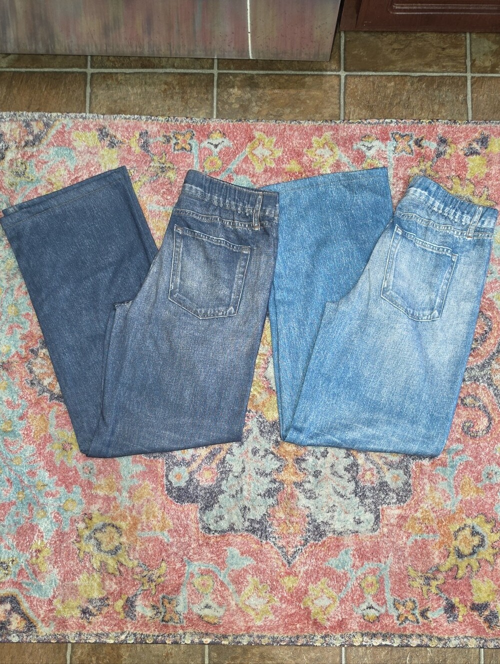 ☆ Mila Rosabella Pull On Faux Denim Pajama Sweatpant Jeans • 2 Pair • Size S ☆ - Picture 10 of 11